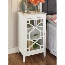 Linon Home Decor 36-1/4 in. H X 20-1/8 in. W X 15 in. D White Wood Cabinet