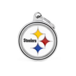 MyFamily NFL White Pittsburgh Steelers Metal Pet Tags