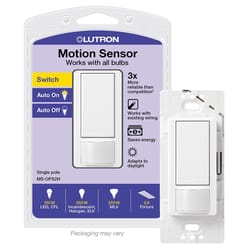 Lutron Maestro Occupancy 2 amps Single Pole Motion Sensor Switch White 1 pk