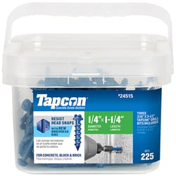 Tapcon 1/4 in. D X 1-1/4 in. L Steel Hex Head Concrete Screw Anchor 225 pk