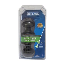 Schlage Plymouth Aged Bronze Passage Lockset 1-3/4 in.