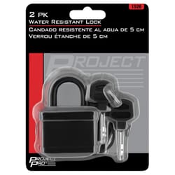 Project Pro 6.9 in. H X 3.8 in. W X 1.2 in. L Steel Single Locking Weather-Resistant Padlock