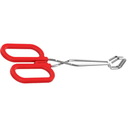 Good Cook Red/Silver Stainless Steel Tongs