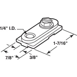 Prime-Line 1-7/16 in. L White Nylon Bracket 1 pk