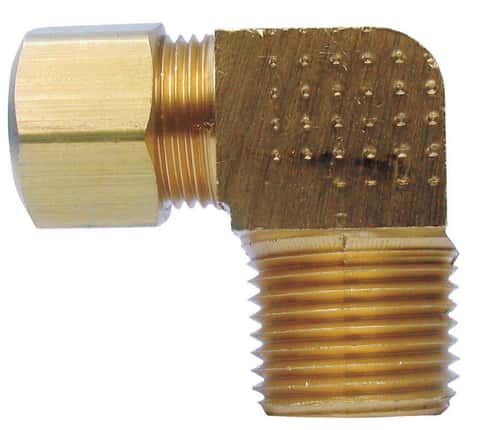 JMF Company 3/8 in. Compression X 1/4 in. D Compression Brass 90 Degree  Elbow - Ace Hardware