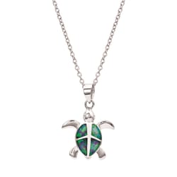 Montana Silversmiths Women's Turtle Love Pendant Silver Necklace Brass Water Resistant