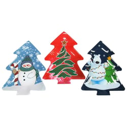 Chef Craft Assorted Plastic Christmas Tree Plate