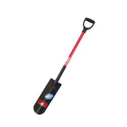 Bully Tools 44.5 in. Steel Round Drain Spade Fiberglass Handle