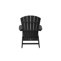 Tangentwood Johnson Bay Black HDPE Frame Adirondack Chair