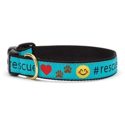 Up Country Teal Rescue Nylon Dog Collar Medium