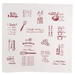 Kay Dee Cooks Kitchen Marsala Cotton Conversions & Equivalents Krinkle Flour Sack Towel 1 pk