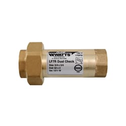 Watts 3/4 in. D X 3/4 in. D Threaded Brass Double Check Valve