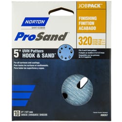 Norton ProSand 5 in. Ceramic Alumina Hook and Loop Sanding Disc 320 Grit Extra Fine 10 pk