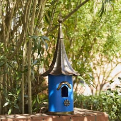 Glitzhome 32 in. H X 12.25 in. W X 12.25 in. L Metal Bird House