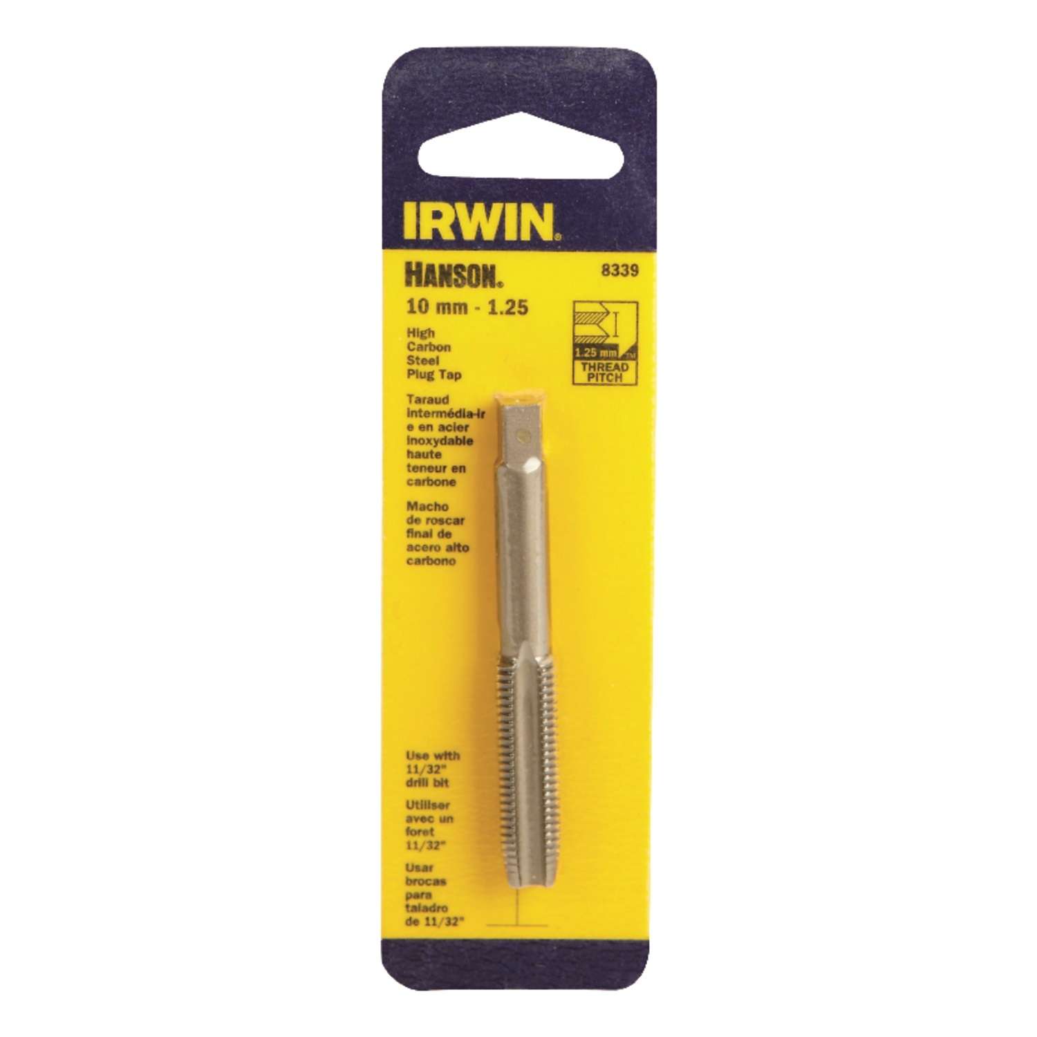 IRWIN M11 X 1.5 Plug Tap Metric Irwin 1741 ZR 11MM Carbon Steel Hand 4FL USA 1.50 RH 