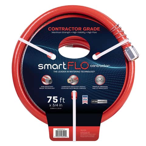 Ace SmartFLO 3/4 in. D X 100 ft. L Contractor Grade Garden Hose Red Ace SmartFLO 3/4 in. D X 100 ft. L Contractor Grade Garden Hose Red