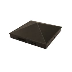 Nuvo Iron 1.5 in. H X 6 in. W X 6 in. L Powder Coated Black Aluminum Pyramid Post Top