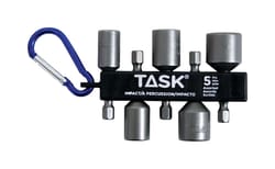 Task Tools 1/4 in. Steel Drill Bit Hex 5 pc