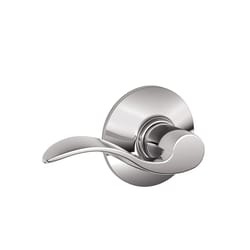 Schlage F Series Accent Bright Chrome Passage Lever 1-3/4 in.