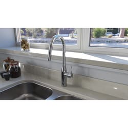 Huntington Brass One Handle Chrome Pull-Down Kitchen Faucet