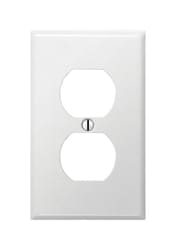 Amerelle Pro Smooth White 1 gang Stamped Steel Duplex Wall Plate 1 pk