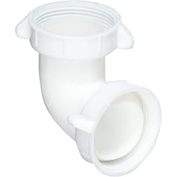 PlumbCraft 1-1/2 in. Slip in. Plastic 90 Degree Elbow 1 pk