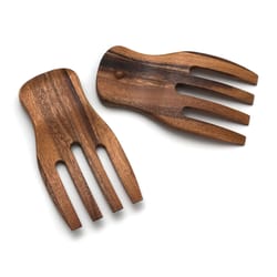 Lipper International Brown Acacia Wood Salad Hands Set