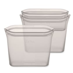 Zip Top Gray Food Storage Container Set 1 pk