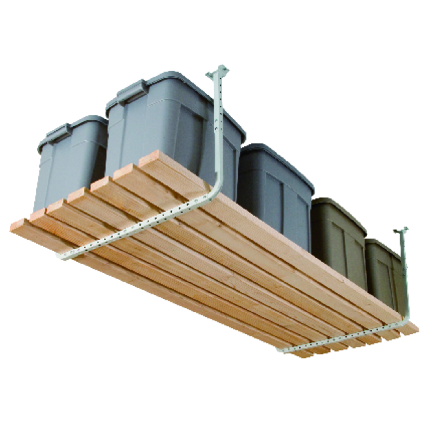 Knape & Vogt 26 in. H X 33 in. W X 34 in. D White Steel Ceiling Storage ...