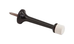 Ives 3-3/16 in. W X 7/8 in. L Aluminum Black Door Stop Mounts to wall