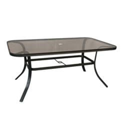 Living Accents Icarus Black Rectangular Glass Dining Table