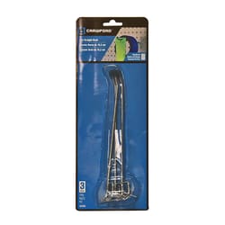 Crawford Zinc Plated Silver Steel 6 in. Peg Hooks 3 pk