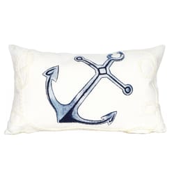 Liora Manne Visions II White Marina Polyester Throw Pillow 12 in. H X 2 in. W X 20 in. L