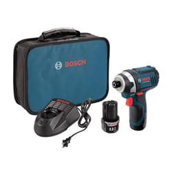 Bosch 12V 1/4 in. Cordless Brushed Impact Driver Kit (Battery & Charger)