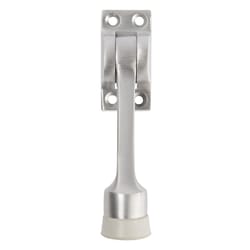 Brinks Brass Satin Chrome Kick-Down Door Holder Mounts to door 1 in.