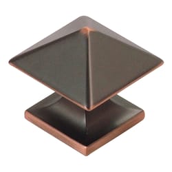 Hickory Hardware Contemporary Square Cabinet Knob 1-1/4 in. D Oil Rubbed Bronze 1 pk