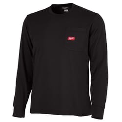 Milwaukee Gridiron XL Long Sleeve Men's Round Neck Black Tee Shirt