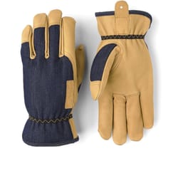 Hestra JOB Unisex Indoor/Outdoor Work Gloves Blue/Tan M 1 pair