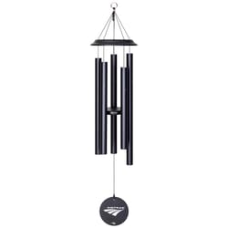 Wind River Black Aluminum 9 in. Amtrak  Wind Chime