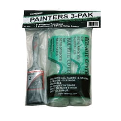 Linzer Rol-Rite Polyester 2 in. W X 3/8 in. Regular Paint Brush/Roller Cover Kit 3 pk