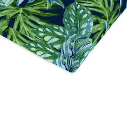 Jordan Manufacturing Blue/Green Floral Polyester Chair Cushion 4 in. H X 22 in. W X 44 in. L
