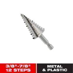 Diablo 7/8 in. X 2-3/4 in. L Metal Impact Step Drill Bit Hex Shank 1 pk
