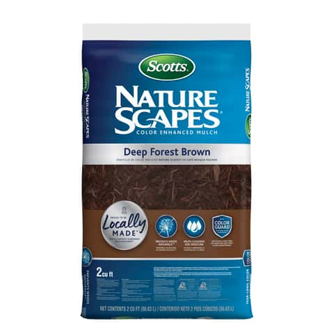 Scotts Nature Scapes Deep Forest Brown Bark Color Enhanced Mulch 2 cu ft -  Ace Hardware