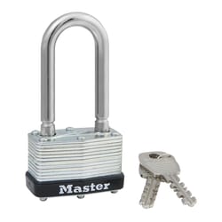Master Lock 3.5 in. H X 2 in. W X 1.1 in. L Laminated Steel Warded Locking Padlock Keyed Alike
