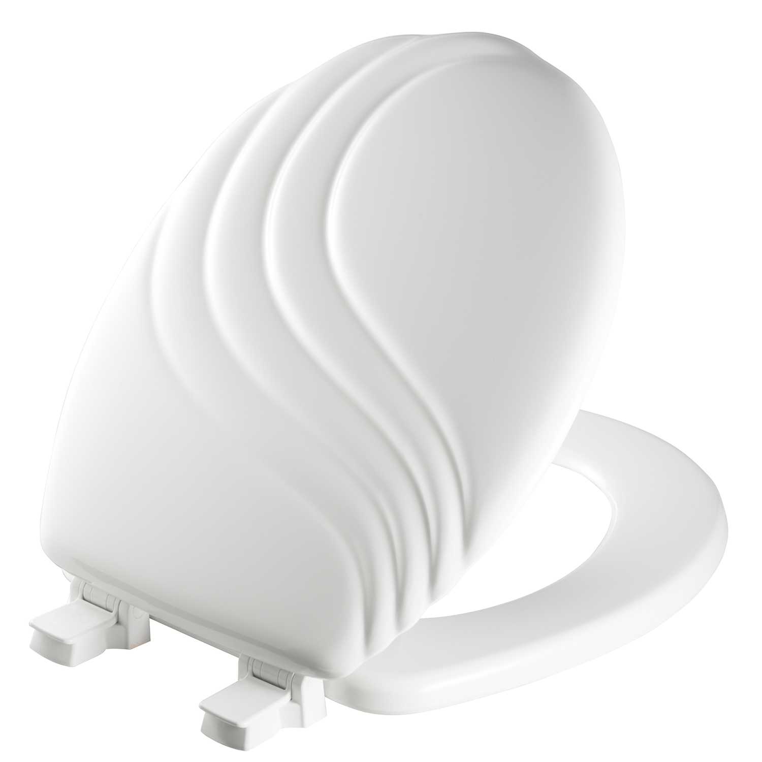 Mayfair Never Loosens Round White Molded Wood Toilet Seat Ace Hardware
