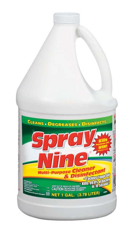  Spray  Nine No Scent Cleaner and Disinfectant  1 gal Ace  