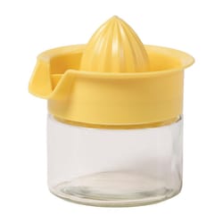 Lifetime Clear/Yellow Glass/Plastic Manual Juice Press 12 oz