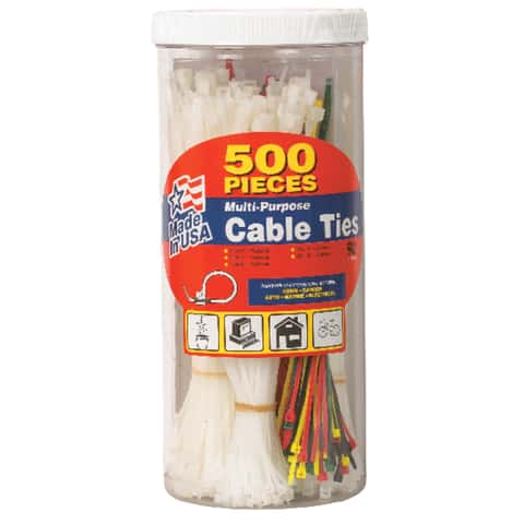 Gardner Bender 8 in. L Assorted Cable Tie 500 pk - Ace Hardware