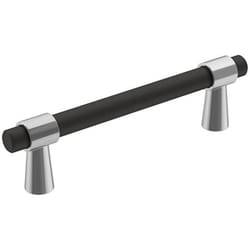 Amerock Mergence Contemporary Rectangle Cabinet Pull 3-3/4 in. Matte Black 1 pk