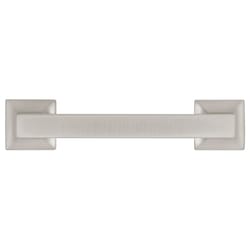 Hickory Hardware Studio Art Deco Bar Cabinet Pull 3-3/4 in. Stainless Steel Silver 1 pk